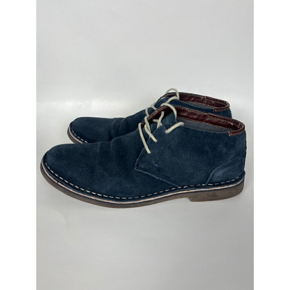 Kenneth Cole Shoes boots Mens 8.5 M Blue Suede Desert Sun Chukkas Hipster - Picture 2 of 16